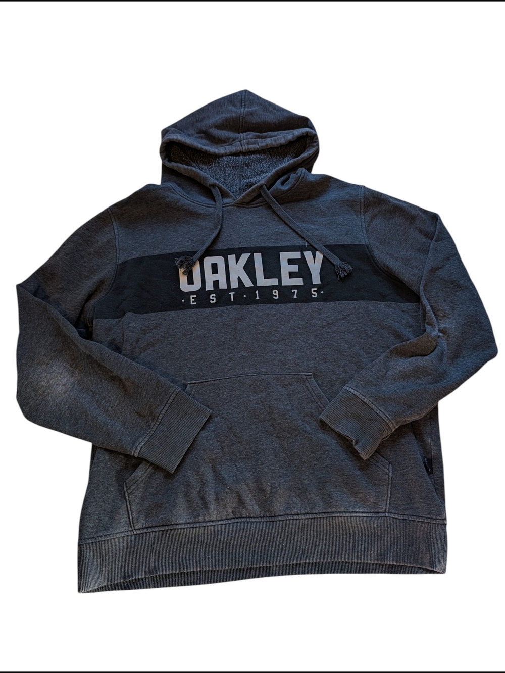 Oakley Men's Gray Pullover Hoodie with Logo